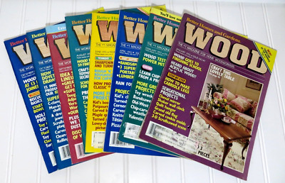 Wood Magazine By Better Homes And Gardens, 1992 Lot Of 8, Pre-Owned-image