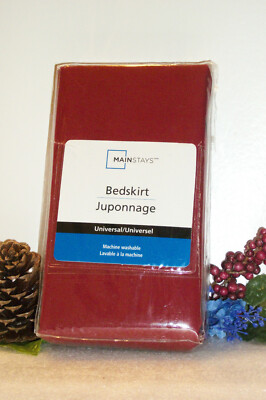 MAINSTAYS Universal Bed Skirt Red NIP Cranberry Red 220
