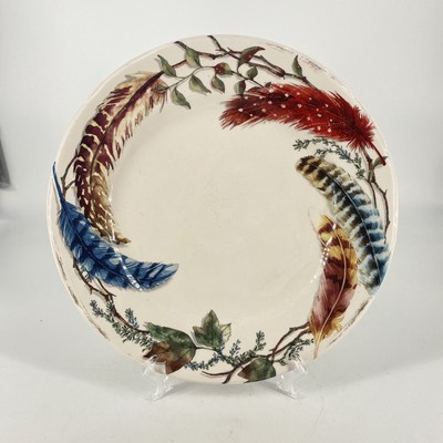 Pier 1 Imports FEATHER BRANCH Dinner Plate 10 1/2