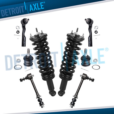 8pc Front Struts Sway Bars Outer Tie Rods for 2003 2004 2005 2006 Toyota Tundra-image