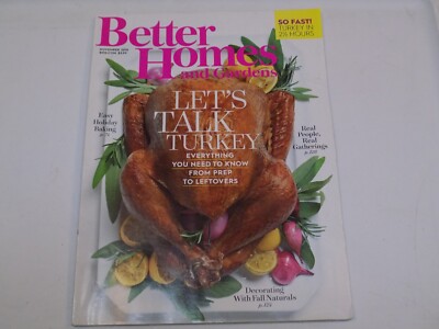Better Homes and Gardens Magazine Nov 2016 Thanksgiving Turkey to Leftovers Fall-image