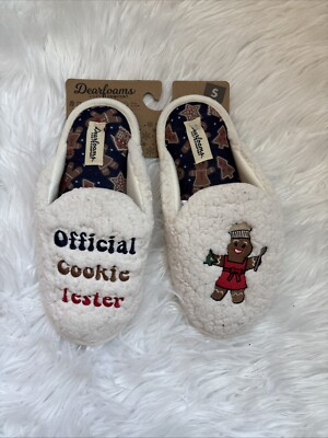 Dearfoams Cozy Comfort Women's Slip Resistant Slip On Mule Slippers Size S 5-6-image