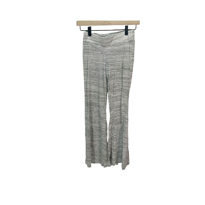 Blue Life Cozy Flare Lounge Pants Heathered Gray Xs Stretch Cotton Mid Rise-image