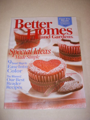 BETTER HOMES AND GARDENS Magazine, FEBRUARY 2008, VALENTINE'S DAY RECIPES!-image