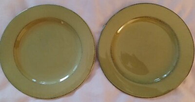 Set Of 2 Pier 1 Toscana Palm Salad Luncheon Plate 8.75
