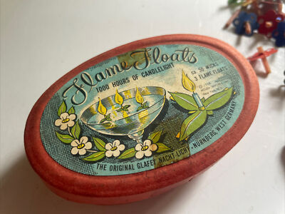 Flame Floats West Germany Vintage Holen Imports NY 2 Floaters 40+ Wicks 1958-image