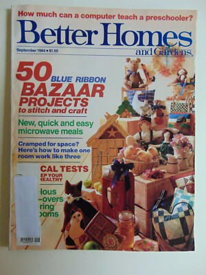 Better Homes and Gardens Magazine September 1984-Bazaar Projects-image