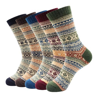Wool Socks for Women, Cozy Thermal Fall Winter Hiking Medium-Large Nym-008-image