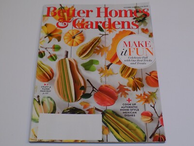 Better Homes Gardens Magazine October 2021 Fall Craft Paper Harvest Mexican Dish-image