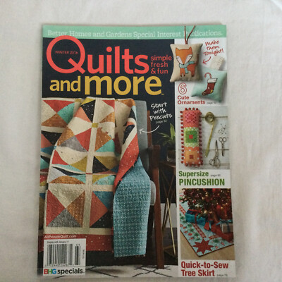 Better Homes & Gardens Quilts More Winter 2016 Ornaments Pincushion Tree Skirt-image