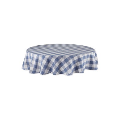 Design Imports Stonewash Blue Buffalo Tablecloth CAMZ12406 - BLUE ONE SIZE-image