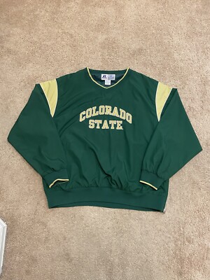Vintage 90s Russell Athletic Colorado State CSU Windbreaker Sweater Size 2XL-image