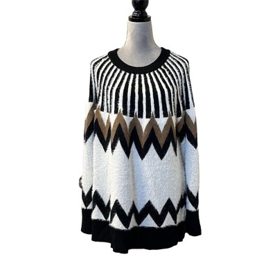 Davi & Dani Fair Isle Pullover Sweater S Cottagecore Soft Warm Cozy Winter-image