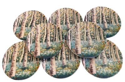 8 Pier 1 Imports Teal Green Forest Birch Trees 8 7/8