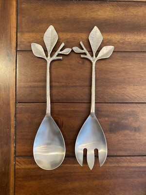 Pier 1 Imports (?) Salad Serving Set leaf Design-image