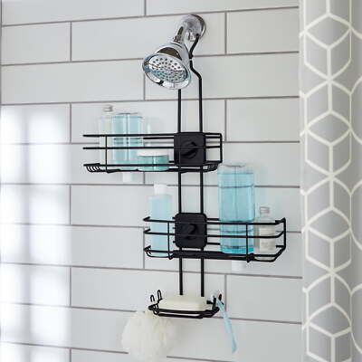 Better Homes & Gardens Rust-Resistant Adjustable Steel Shower Caddy 2 Shelf-image