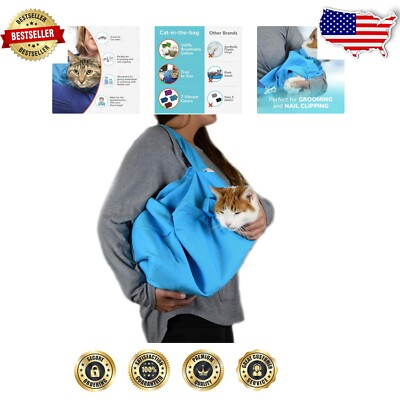 Cozy Comfort Light Blue Cat Carrier for Stress-Free Vet Visits & Grooming-image
