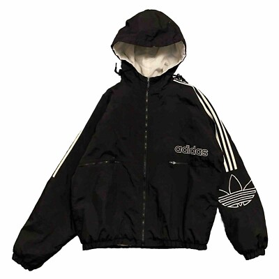 Vintage adidas Puffer Jacket Coat Men’s Medium Big Logo Full Zip Quilted 90s-image