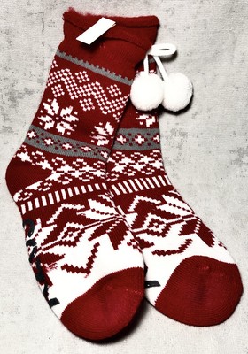 Cozy Slipper Socks Women's Fuzzy Sherpa Fleece Lined Warm Thermal Non-Skid-image