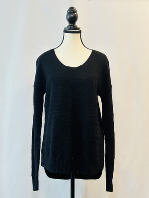 Madewell Black Textured Knit Sweater – Size S-image