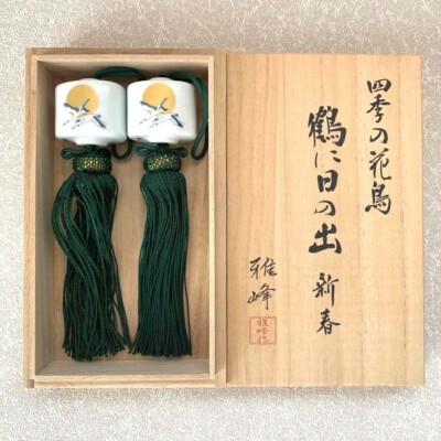 Antique Wind Scale Flower and Bird of the Four Seasons Crane and Sunrise from JP-image