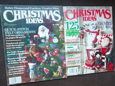 Vintage 1983 1988 Better Homes and Gardens Christmas Ideas Magazine lot 2-image