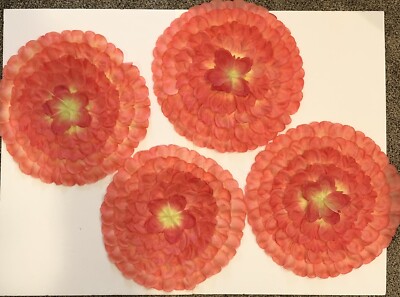 Pier 1 Imports Placemats Napperon Orange Flower Petal Fabric Backed 15