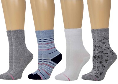 Women Comfort Non-Binding Half-Cushion Crew Diabetic Socks Dr Motion  (2 pack)-image
