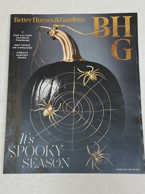 Better Homes Gardens Magazine Oct 2024 Spooky Season Spiders Halloween Pumpkins-image