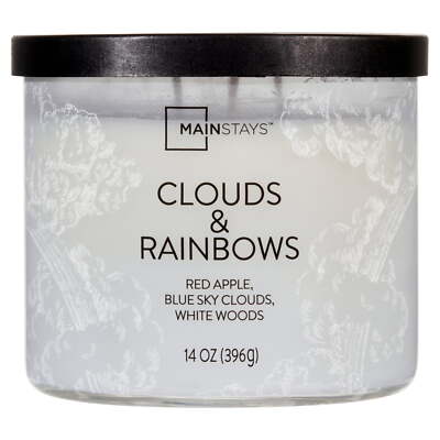 Mainstays 3-Wick Wrapped Clouds & Rainbows Scented Candle, 14 oz-image