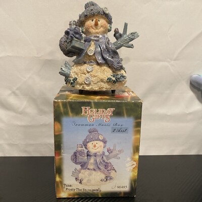 Vintage  Frosty The Snowman Wind-up Music Box-image