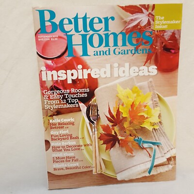 Better Homes and Gardens September 2012 Gorgeous Rooms Katie Couric Heidi Klum-image
