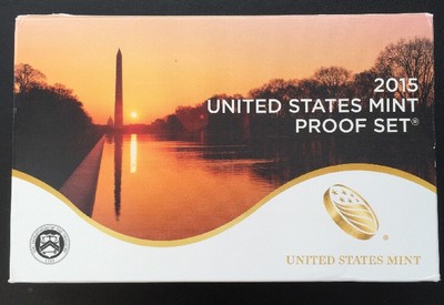 2015 Proof Set. Complete. U.S. Made CLAD 14 Coins total.-image