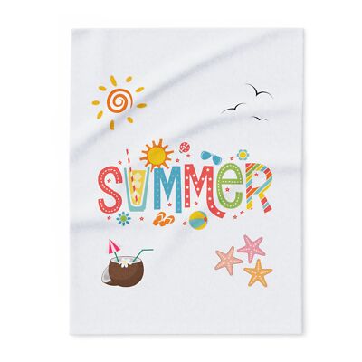 Cozy Arctic Fleece Blanket, summer message, 30