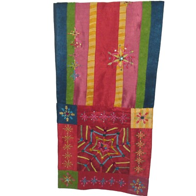 Pier 1 Imports Fiesta Multicolor Table Runner w/Rhinestones 14