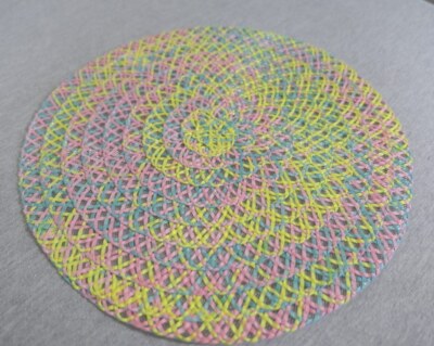 Pier 1 Imports Pink, Green & Yellow Woven 15.25