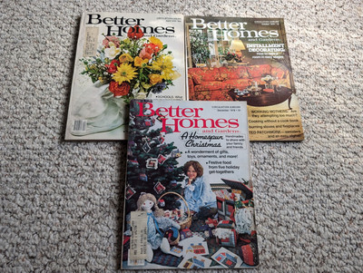 Lot of 3 Better Homes and Gardens Magazines 1978 Great Vintage Ads-image