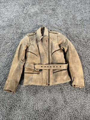 Vintage Matra Bullhide Leather Bike Jacket 42” Chest 1980’s Brown-image