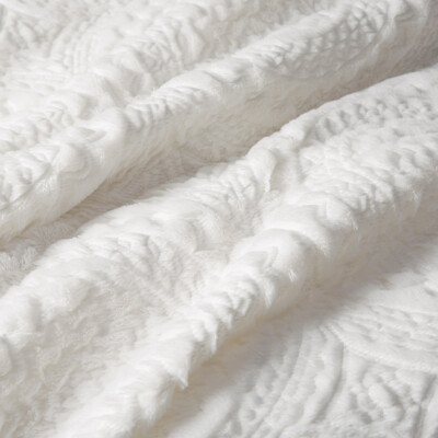 NEW! ~ COZY ULTRA SOFT & PLUSH FUR MODERN CHIC LUXURY IVORY WHITE COMFORTER SET-image