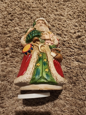 Vtg. Wind Up Rotating Santa Claus St. Nick Music Box Figurine 'O Christmas Tree-image