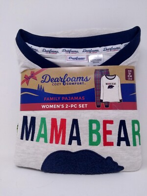 Dearfoams Mama Bear Women's 2-Pc Set New With Tags Size Small-image