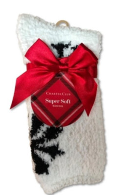 Charter Club Women's Super Soft Cozy Socks snowflake White-image