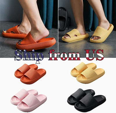 Cozy Pillow Slides Anti-Slip Sandals Ultra Soft Slippers Cloud Home Outdoor Shoe-image
