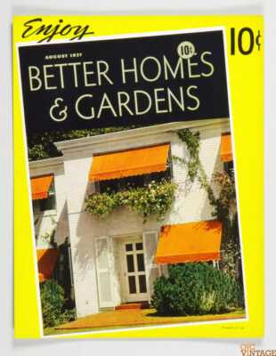 Better Homes & Gardens Magazine Poster Cardboard Display 1937 August-image