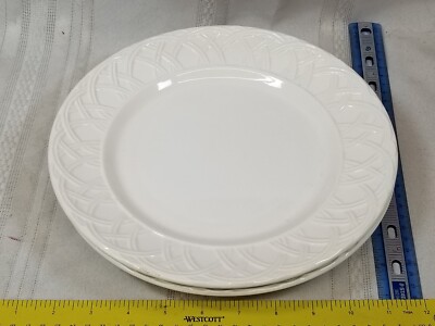 2 Pier 1 Basket Relief 10.25” Dinner Plates Italy-image