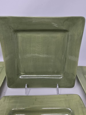 Pier 1 Essential Colours Handpainted Green Earthenware 8