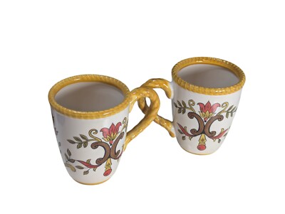 Pier 1 Earthenware Mugs - Oralia Design - Set Of 2-image