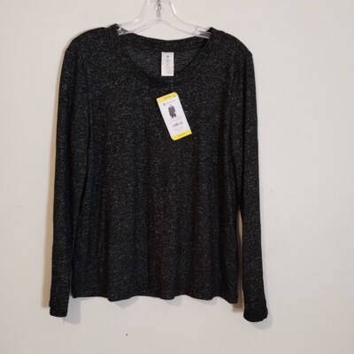 Member's Mark Women's Size Medium Black Long Sleeve Cozy Top-image