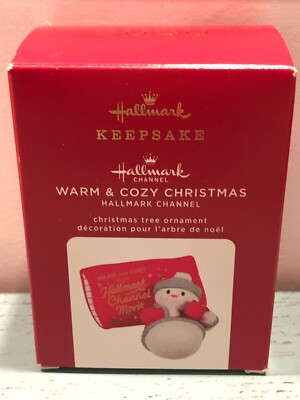Hallmark  Channel Warm & Cozy Christmas Ornament 2020 Snowman on Pillow NEW-image