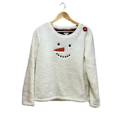 NWT Sz Small Nordstrom Let's Get Cozy Super Soft Snowman Women's PJ Top-image